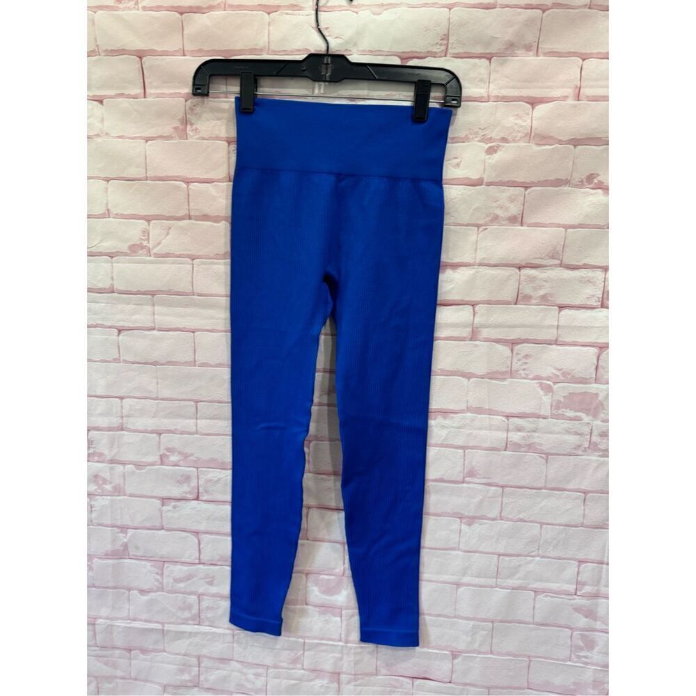 Oqq Ribbed Seamless High Waist Workout Pants size‎ small
